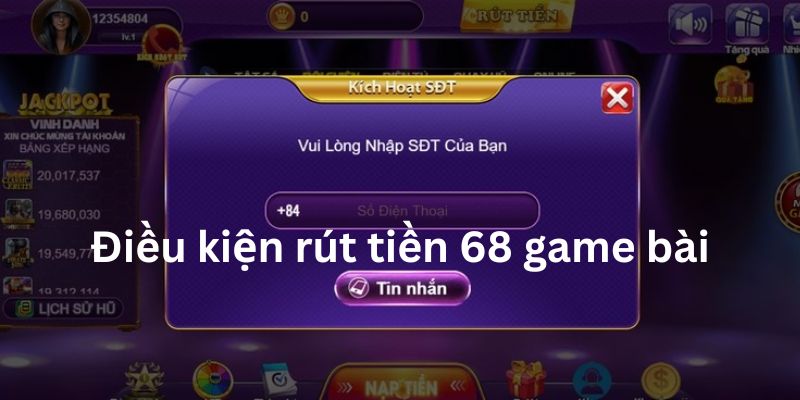 Hướng dẫn rút tiền 68 Game Bài Qua Các Phương Thức Đơn Giản